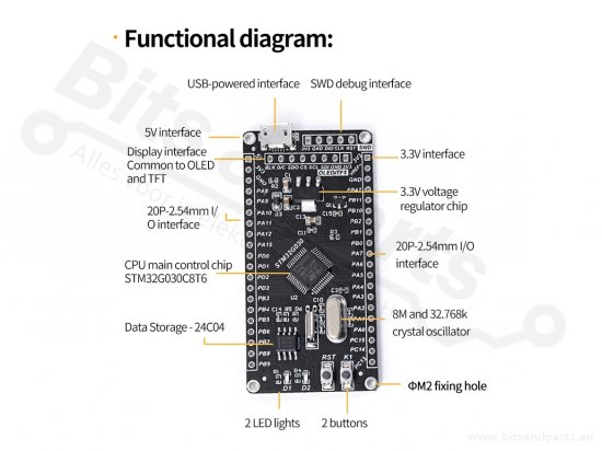STM32 ARM development board STM32F103C6T6